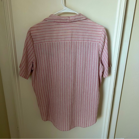 Vintage Napa Valley Americana Button Up Shirt Blouse Medium M Stripes Embroidery - Picture 2 of 4
